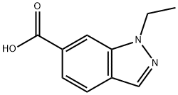 1-乙基-1H-吲唑-6-羧酸 结构式