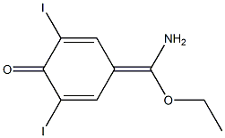 ethyl 4-hydroxy-3,5-diiodobenzimidate 结构式