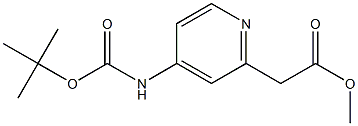 (4-tert-Butoxycarbonylamino-pyridin-2-yl)-acetic acid methyl ester 结构式