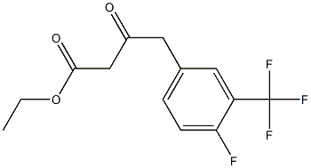 ethyl 4-(4-fluoro-3-(trifluoromethyl)phenyl)-3-oxobutanoate 结构式