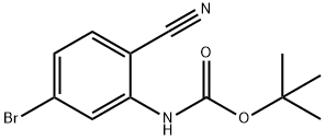 (5-溴-2-氰基苯基)氨基甲酸叔丁酯 结构式