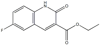 ethyl 6-fluoro-1,2-dihydro-2-oxoquinoline-3-carboxylate 结构式