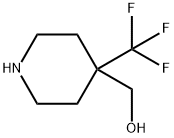 4-(三氟甲基)哌啶-4-甲醇 结构式