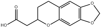 7,8-二氢-6H-1,3-二恶茂并[4,5-G][1]苯并吡喃-6-乙酸 结构式