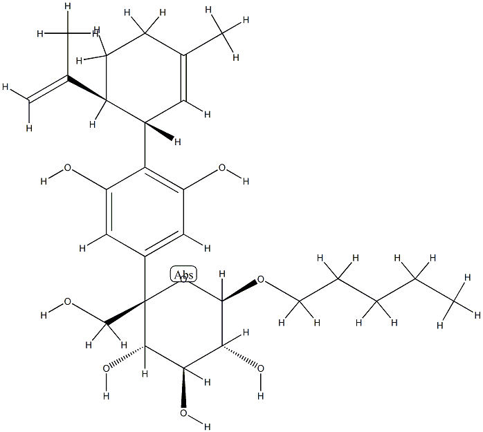 5''-hydroxycannabidiol glucoside 结构式