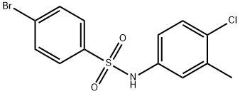 4-溴-N-(4-氯-3-甲基苯基)-苯磺酰胺 结构式