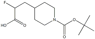 3-{1-[(tert-butoxy)carbonyl]piperidin-4-yl}-2-fluoropropanoic ac 结构式
