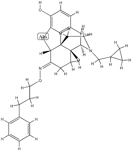 6-(3-phenylpropyl)oximino naltrexone 结构式