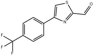 4-(4-TRIFLUOROMETHYL-PHENYL)-THIAZOLE-2-CARBALDEHYDE 结构式