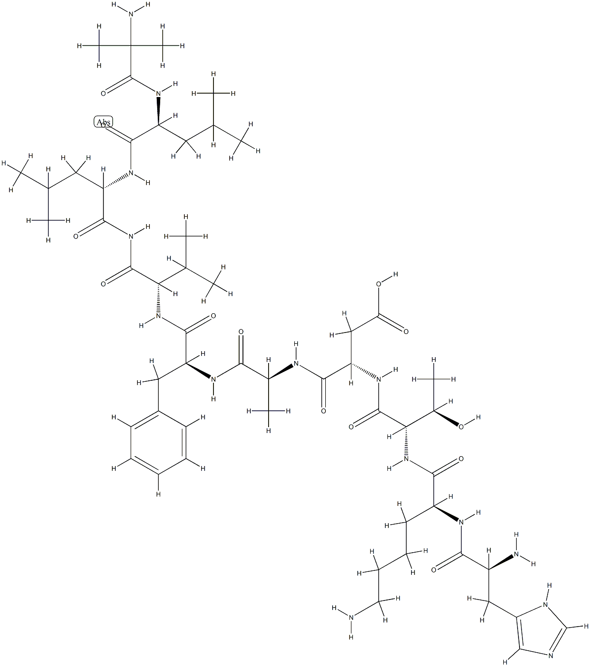 neurokinin A, Ala(5)-Aib(8)-Leu(10)- 结构式