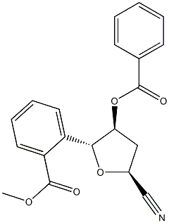 ((2R,3S,5S)-3-(Benzoyloxy)-5-cyanotetrahydrofuran-2-yl)methyl benzoate 结构式