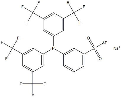 3-(双(3,5-双(三氟甲基)苯基)磷烷基)苯磺酸钠盐 结构式