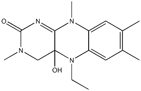 N(5)-ethyl-4a-hydroxy-3-methyl-4a,5-dihydrolumiflavin 结构式