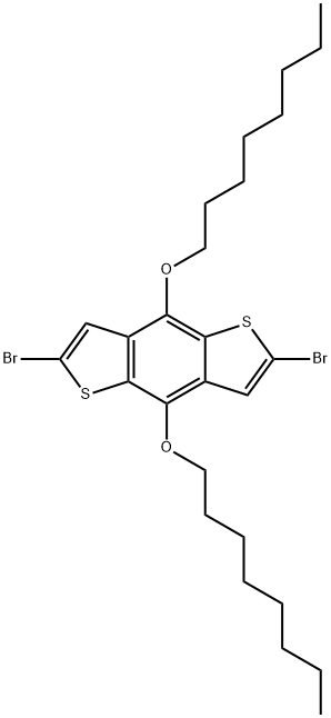 2,6-二溴-4,8-双(辛氧基)苯并[1,2-B:4,5-B']二噻吩 结构式
