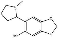 6-(1-甲基-2-吡咯烷基)-1,3-苯并二恶茂-5-醇 结构式