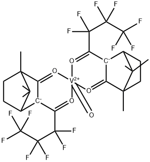 双[3-(七氟丙基羟基亚甲基)-(+)-樟脑酸]氧钒(IV) 结构式