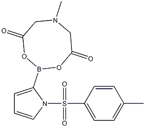 1-(P-甲苯磺酰基)吡咯-2-硼酸甲基亚氨基二乙酸酯 结构式