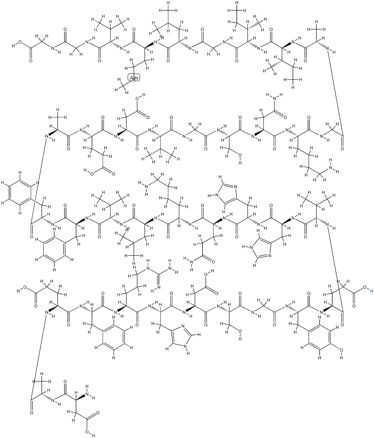 BETA- AMYLOID (1-38) 结构式