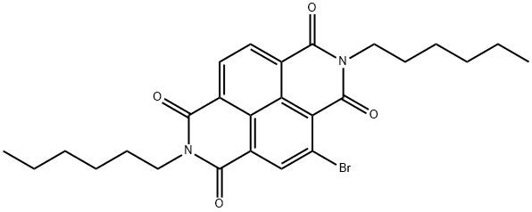 N,N′-二正丁基-3,4,9,10-苝二甲酰亚胺 结构式