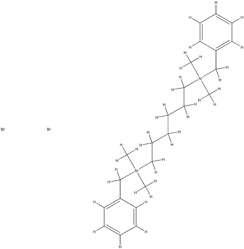 AMMONIUM, HEXAMETHYLENEBIS(BENZYLDIMETHYL-, DIBROMIDE 结构式