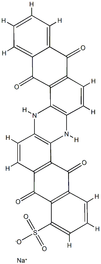 5,6,9,14,15,18-六氢-5,9,14,18-四氧化二蒽并[1.2.-1'.2']哒嗪磺酸钠 结构式