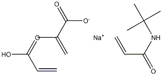 2-Propenoic acid, 2-methyl-, polymer with N-(1,1-dimethylethyl)-2-propenamide and 2-propenoic acid, sodium salt 结构式