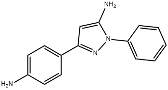 3-(4-aminophenyl)-1-phenyl-1H-pyrazol-5-ylamine 结构式