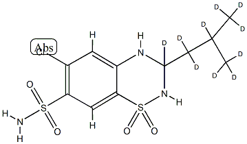 Buthiazide-d10 (Major) 结构式