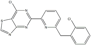 7-Chloro-5-(6-(2-chlorobenzyl)pyridin-2-yl)thiazolo[4,5-d]pyrimidine 结构式