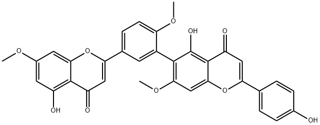 鸡毛松双黄酮A 结构式