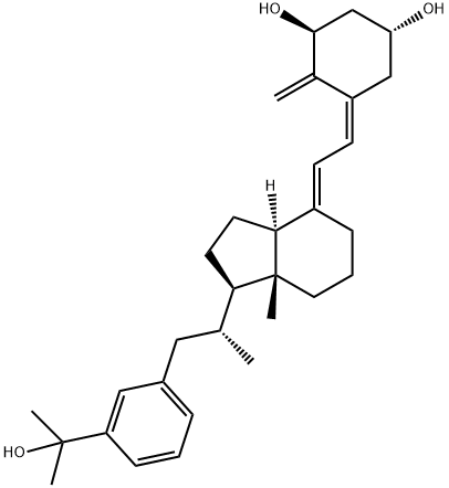 22-(3-(dimethylhydroxymethyl)phenyl)-23,24,25,26,27-pentanor-1-hydroxyvitamin D3 结构式