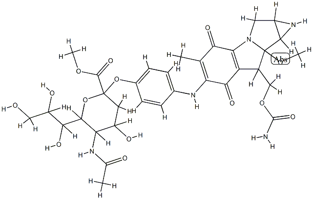 7-N-(4-O-sialosylphenyl)-9-methoxymitosane methyl ester 结构式