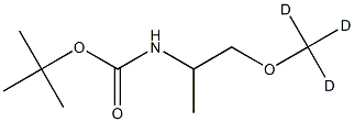 N-tert-Butyloxycarbonyl DL-Alaninol Methyl Ether-d3 结构式