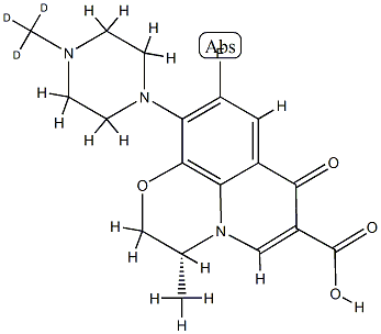 Levofloxacin (R)-Ofloxacin-d3 结构式