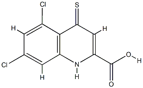 5,7-二氯硫代犬尿喹啉酸 结构式