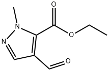 乙基 4-甲酰基-1-甲基-1H-吡唑-5-甲酸基酯 结构式
