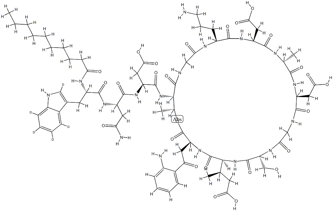 Daptomycin D5 Trifluoroacetate 结构式