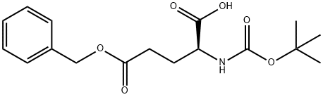 Boc-L-谷氨酸-O-苄基 结构式