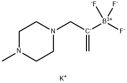 三氟(3-(4-甲基哌嗪-1-基)丙-1-烯-2-基)硼酸钾 结构式