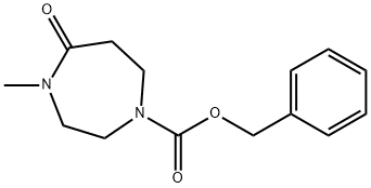 4-甲基-5-氧代-1,4-二氮杂环庚烷-1-羧酸苄酯 结构式