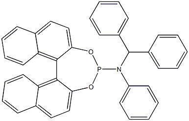 (11bR)-N-(二苯基甲基)-N-苯基-联萘并[2,1-d:1',2'-f][1,3,2]二氧磷杂-4-胺 结构式