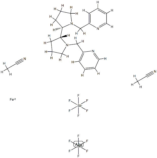 (2R,2'R)-(-)-[N,N'-BIS(2-PYRIDYLMETHYL]-2,2'-BIPYRROLIDINEBIS(ACETONITRILE)IRON(II)HEXAFLUOROANTIMONATEFE(R,R-PDP)WHITE-CHENCATALYST 结构式