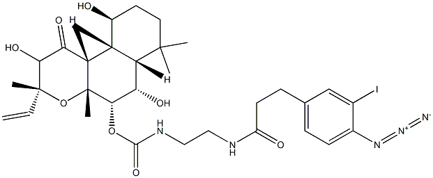 N-(3-(4-azido-3-iodophenyl)-propionamide)-7-aminoethylcarbamyl-7-desacetylforskolin 结构式