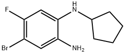 4-BroMo-1-N-cyclopentyl-5-fluorobenzene-1,2-diaMine 结构式