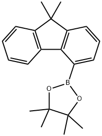 4-硼酸频哪醇酯-9,9-二甲基芴 结构式