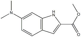 6-(二甲氨基)-1H-吲哚-2-羧酸甲酯 结构式