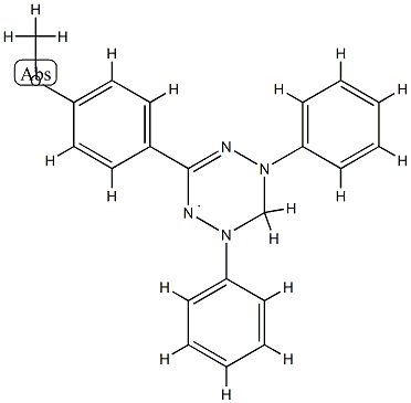 6-(4-methoxyphenyl)-2,4-diphenylverdazyl 结构式