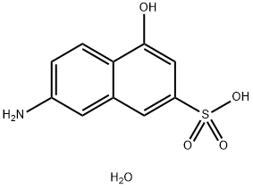 7-AMINO-4-HYDROXY-2-NAPHTHALENESULFONIC ACID MONOHYDRATE 结构式