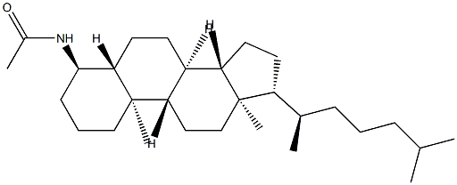 4α-Acetylamino-5α-cholestane 结构式