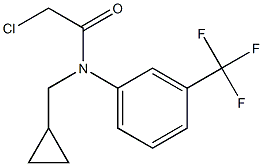 2-chloro-N-(cyclopropylmethyl)-N-(3(trifluoromethyl)phenyl)acetamide 结构式